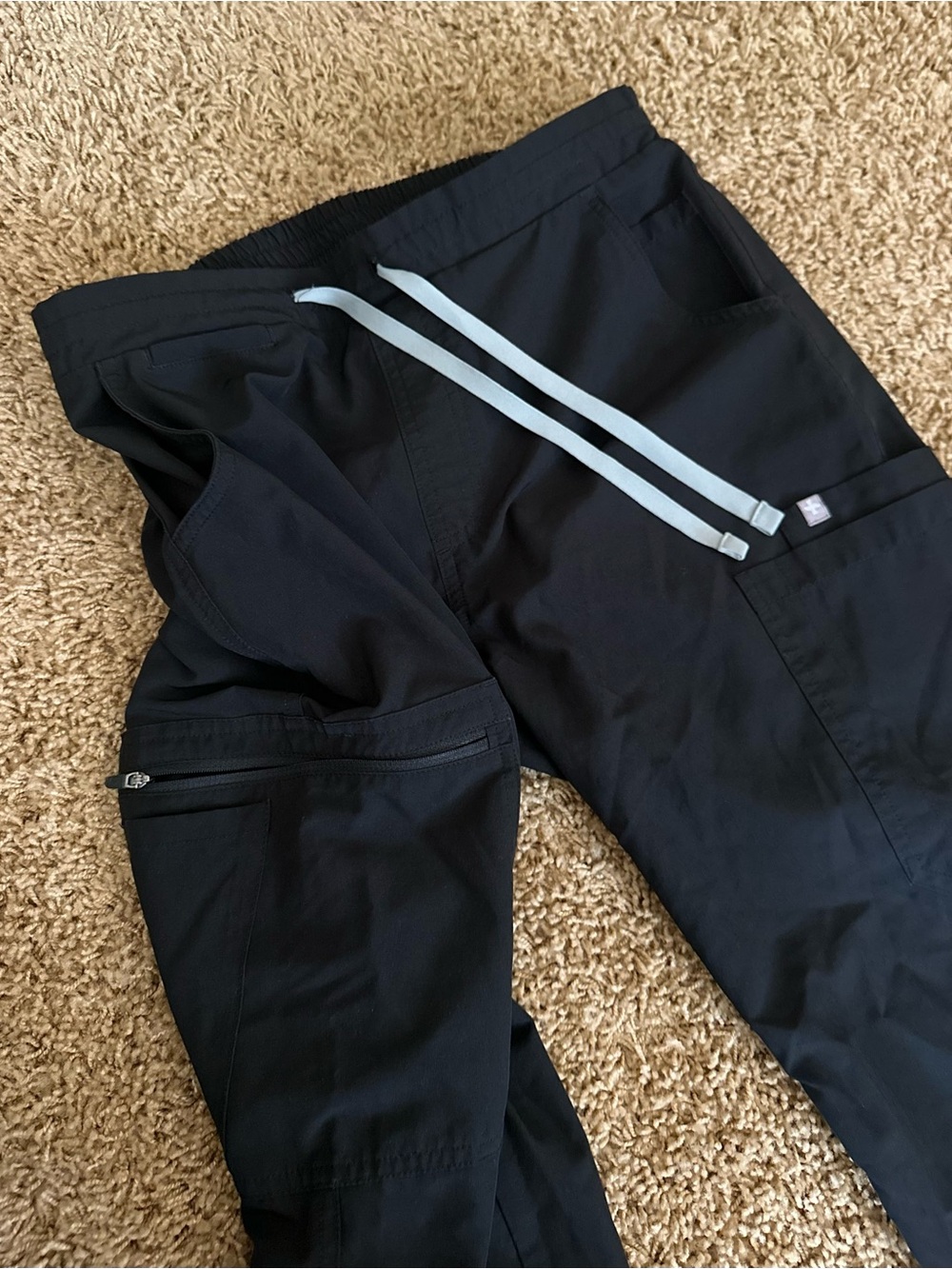 HTF Figs Fionlite Black Scrub Pants Small - Picture 5 of 10